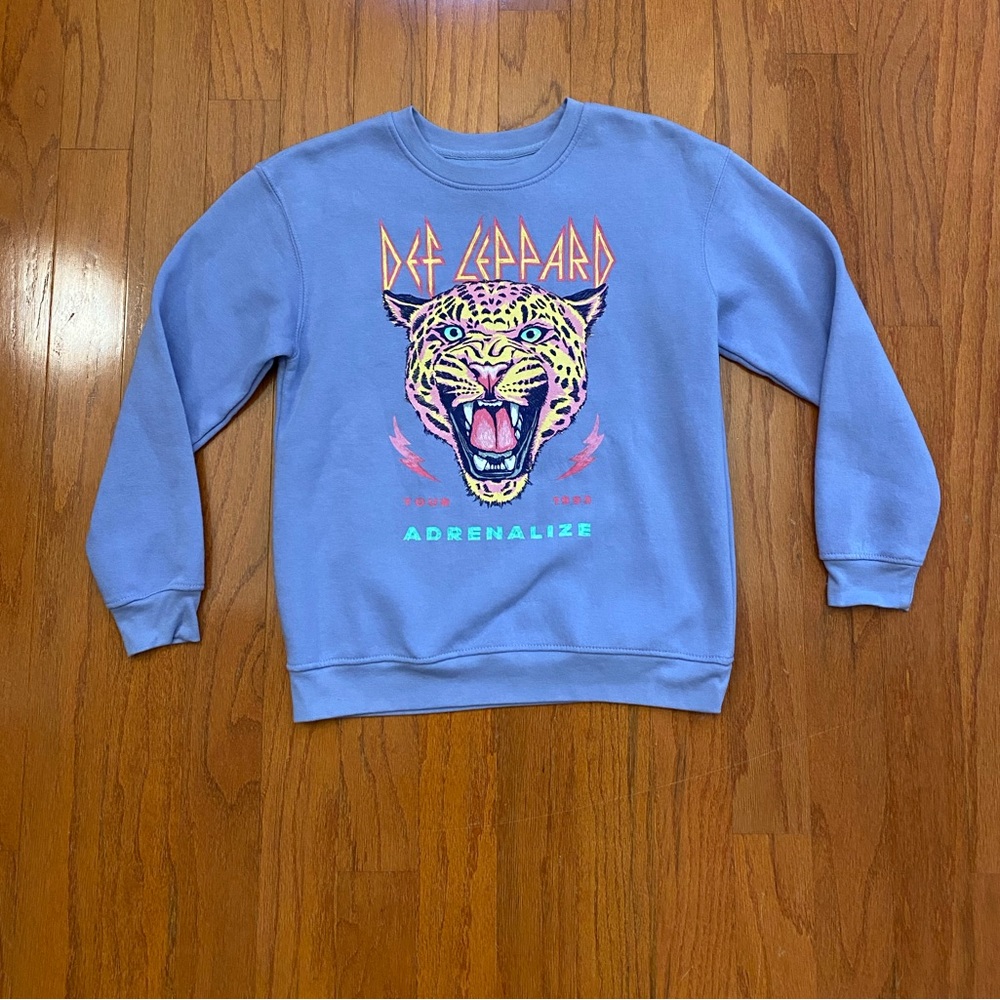 Girls Def Leppard oversized fleece